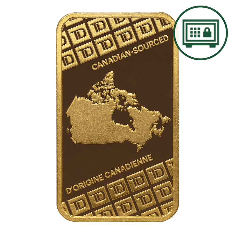 Image pour Lingot d’or fin d’origine canadienne TD de 1 oz - Stockage sécurisé à partir de Métaux précieux TD